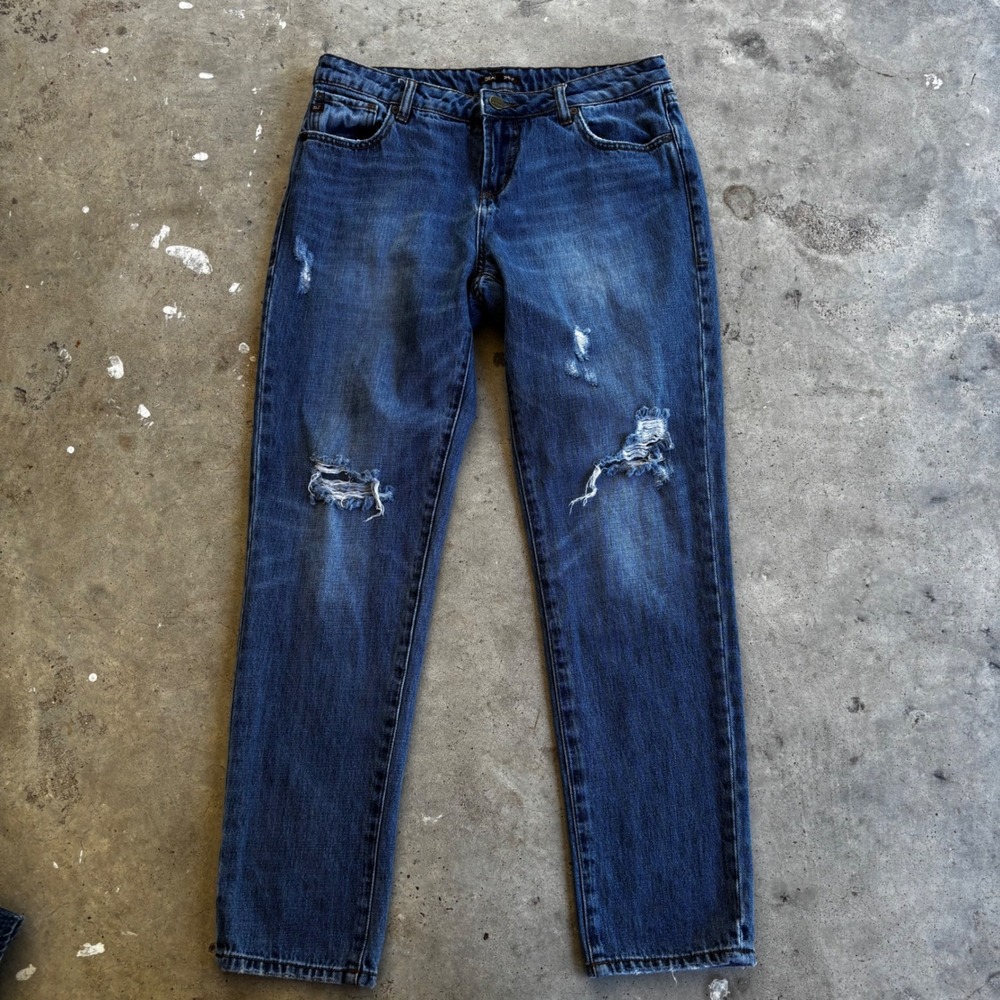 Dear John Distressed Ripped Dark‎ Wash Denim Jeans Women's Size 27